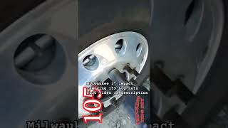 Milwaukee 1&quot; Impact Removing 153 semi truck lug nuts