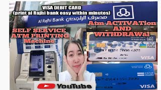 How to get AL RAJHI ATM MADA VISA CARD| ACTIVATION and withdrawal| JCATV