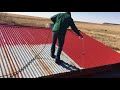 Airless-spray painting a roof