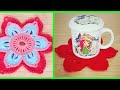 كروشيه كوستر للأكواب/قاعدة للكوب مميزة جدا crochet coaster pattern