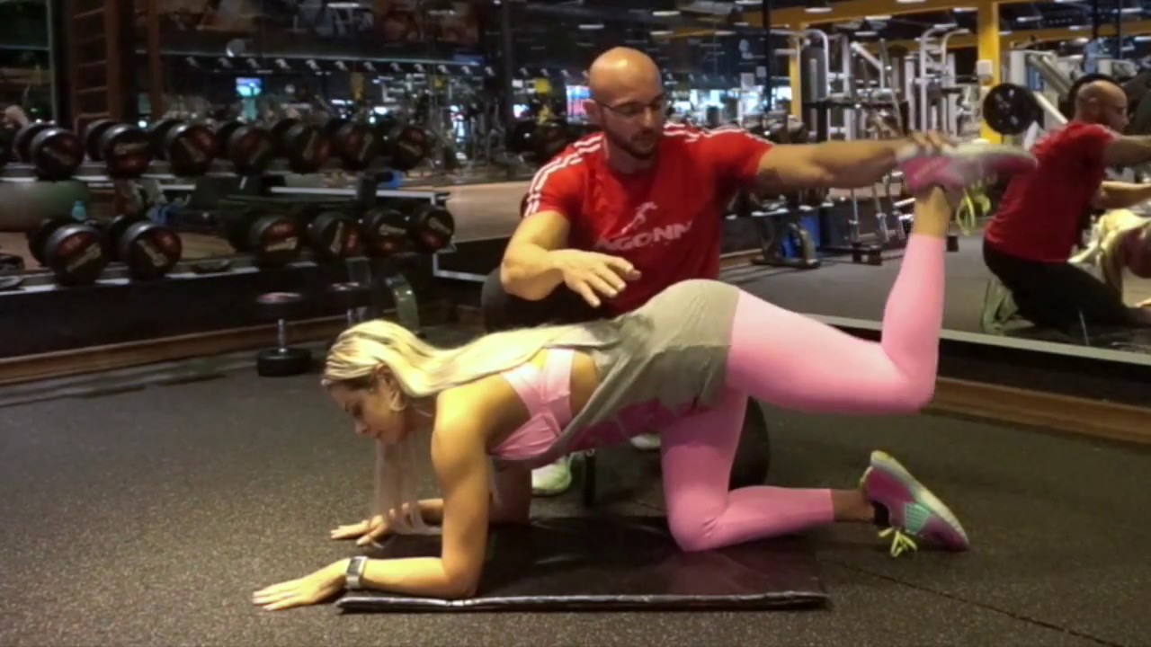 Execução correta para focar glúteos nos exercícios de quatro apoios