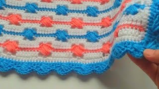 Easy Crochet Baby Blanket Pattern For Beginners Tığ Işi Bebek Battaniyesi