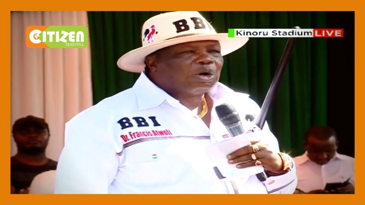 Francis Atwoli speaks at the BBI in Meru