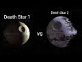 Death star 1 vs death star 2 explosion comparison