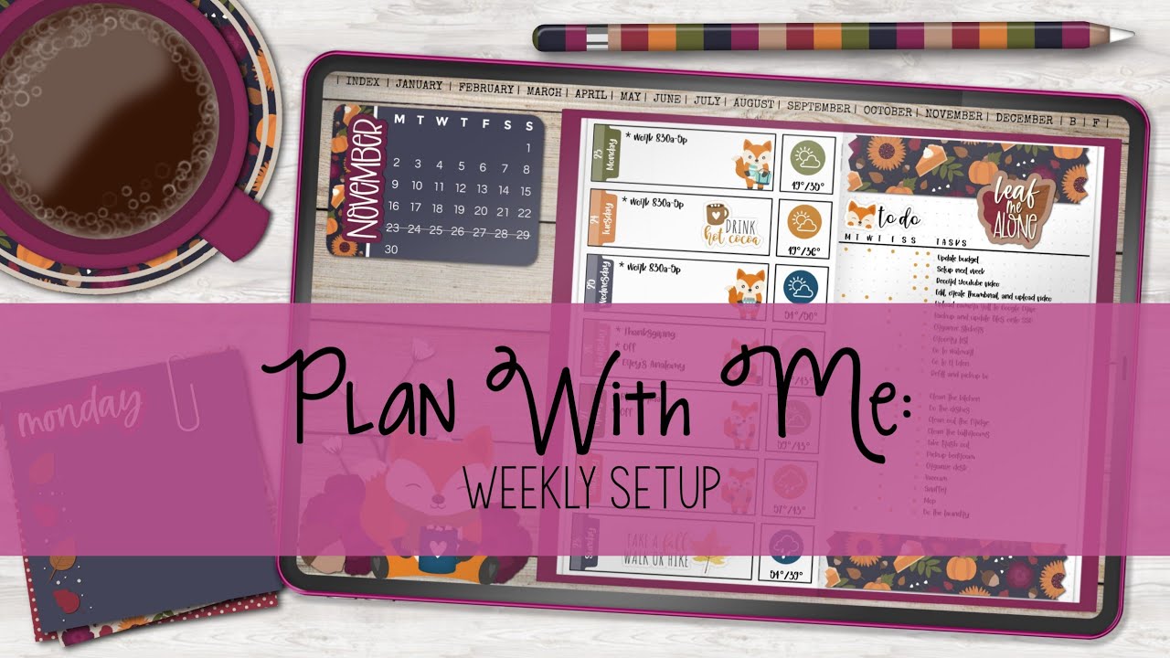 Digital Plan With Me: Weekly Setup | Xodo Digital Planning - YouTube