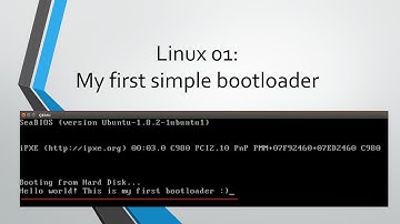 Linux 01: My first simple bootloader