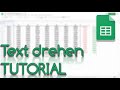Text drehen - Google Sheets Tutorial