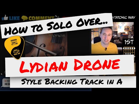 🎸 How to Solo Over Backing Tracks | Lydian Drone in A