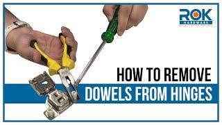 How to Removal Dowels from Hinges by Rok Hardware & Cabinets 11,476 views 6 years ago 1 minute, 6 seconds