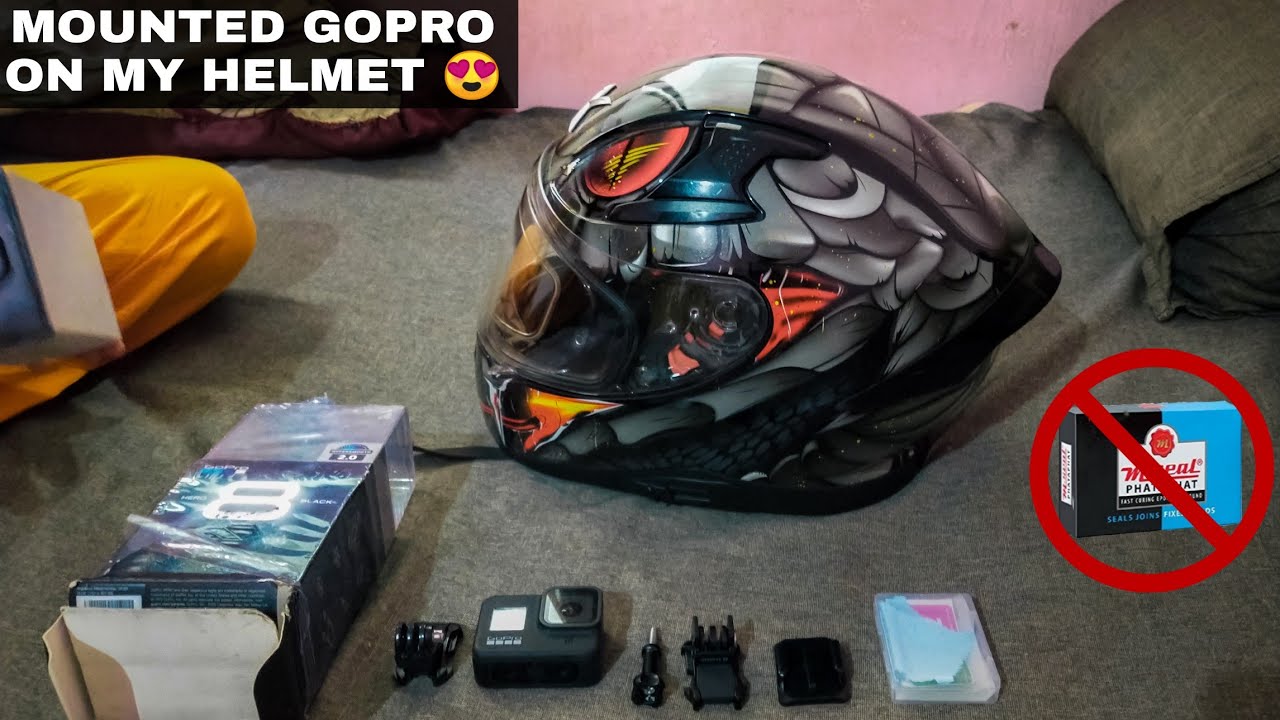 How to Mount Acion Camera On helmet | Finally MouNted GoPro 8 On My Helmet