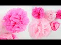 DIY Pompoms aus Servietten | Serviettenblumen | Hochzeitsdeko, Taufdeko, Baby Shower Partydeko