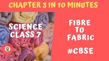 Fibre to Fabric Chapter 3 Class 7 Science #CBSE #NCERT