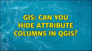 GIS: Can you hide attribute columns in QGIS? (3 Solutions!!)
