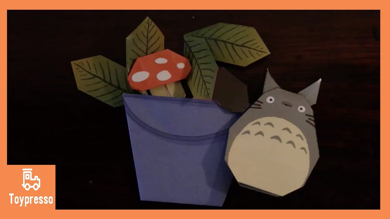 ジブリ 簡単 トトロの折り方 折り紙 Totoro Origami Easy To Make Youtube
