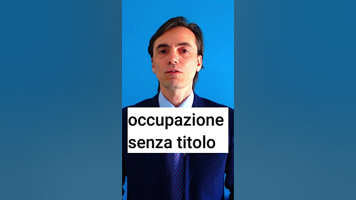 occupazione senza titolo: definizione