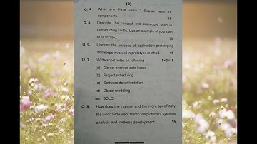 BCA 6th Sem (Information  System & Analysis) 2023