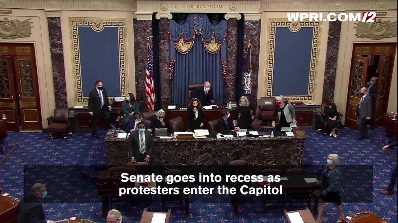 VIDEO NOW Senate goes in recess as protesters enter the Capitol YouTube