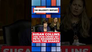 Susan Collins puts a quarter in her massage chair during Pete Hegseth hearing