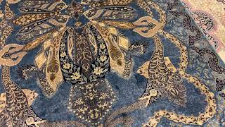 handmade turkish carpet blue handwoven oriental rug