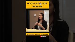 Booklist and Resources for prelims by IAS Srushti Jayant Deshmukh | AIR - 05 UPSC CSE