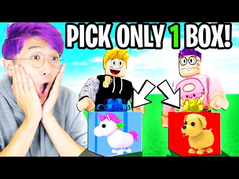 Can We Beat DON'T PICK THE WRONG MYSTERY BOX CHALLENGE In Roblox ADOPT ME!? (LEGENDARY PETS!)