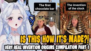 Yueri Reacts to I am MoBos Very real invention origins compilation Part 1 @yuerivt