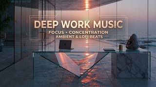 Deep Work Music ~ Ocean Sunset Focus & Study | Undisturbed Concentration Ambient