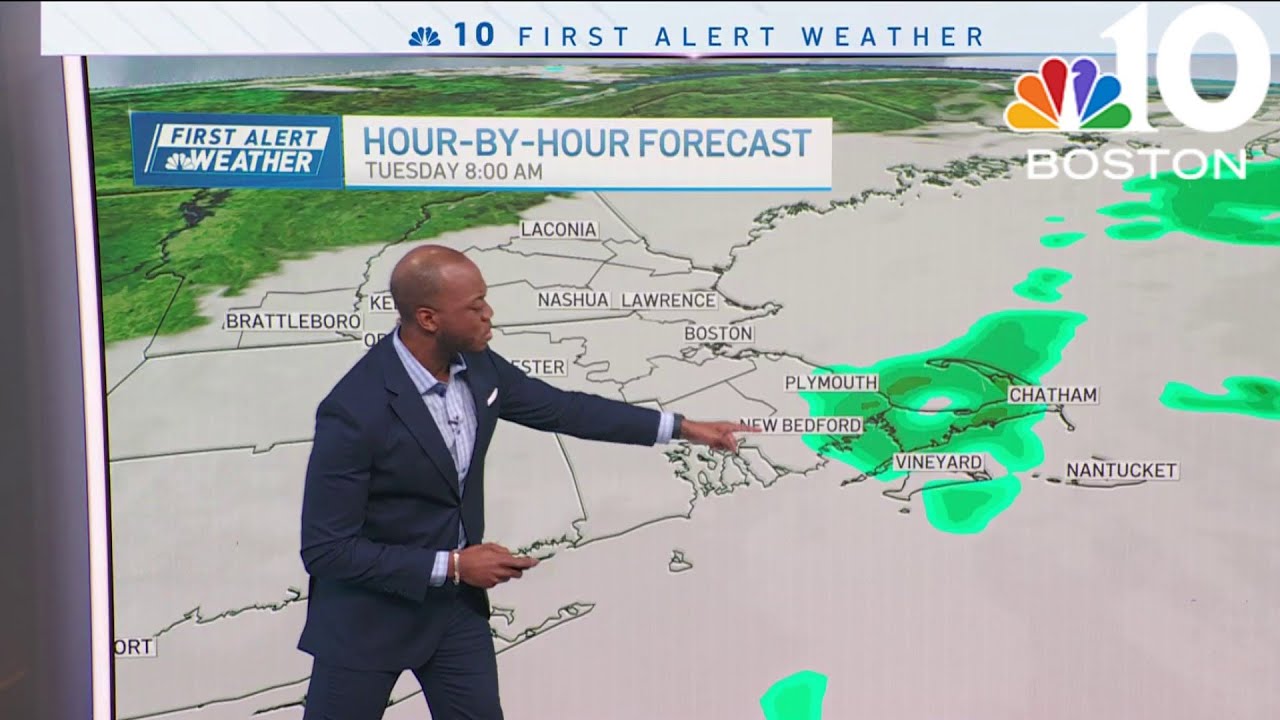 Cool air in Boston holds high temps in the 40s - YouTube