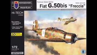 Fiat G.50 bis KOVOZÁVODY PROSTĚJOV 1:72 Fiat G 50 1 72