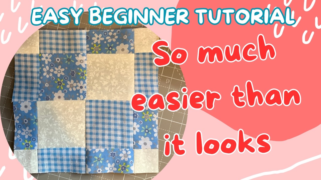 How To Make a Disappearing 9 Patch Quilt Block Easy Patchwork Idea for ...