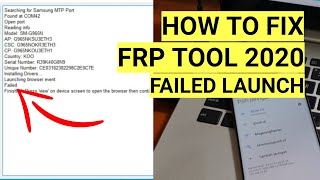 Solution Fix FRP TOOL 2020 Failed launching Browser Event