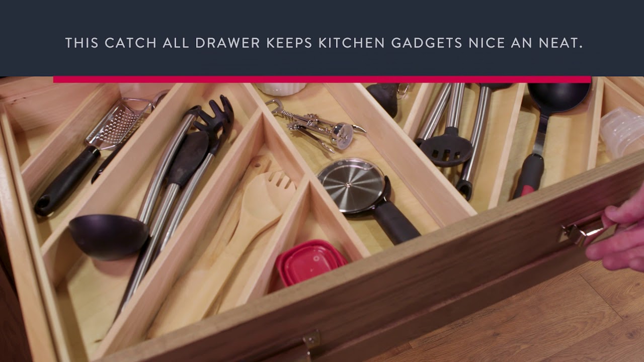Cardell Cabinetry® Utensil Drawer Organizer - Angled - YouTube
