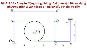 [CƠ LÝ THUYẾT ĐỘNG LỰC HỌC]BÀI TẬP 2.3.13: PT 3 vận tốc góc - Hệ cơ cấu với đĩa và dây
