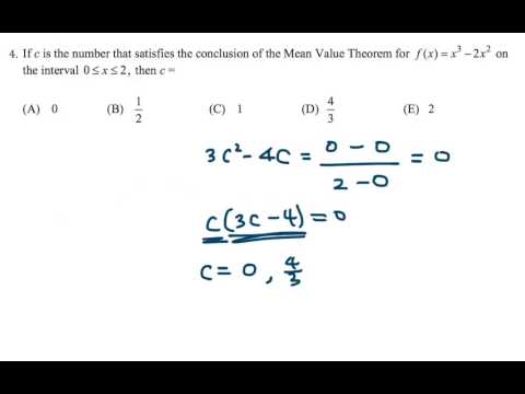 AP Calculus BC review - average value, MVT, average rate