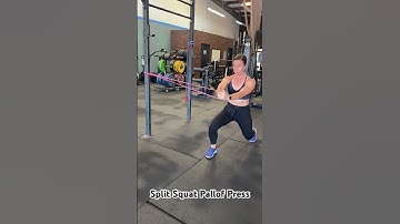 Split squat Pallof press