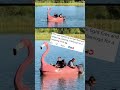 First Responders Use Giant Inflatable Flamingo To Save Tangled Turtle