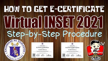 HOW TO GET E-CERTIFICATE FOR VIRTUAL INSET 2021  I  Step-by-Step Procedure