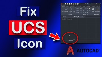 How to fix UCS icon to the drawing in AutoCAD