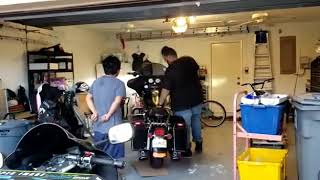 Harley Davidson engine knocking prank