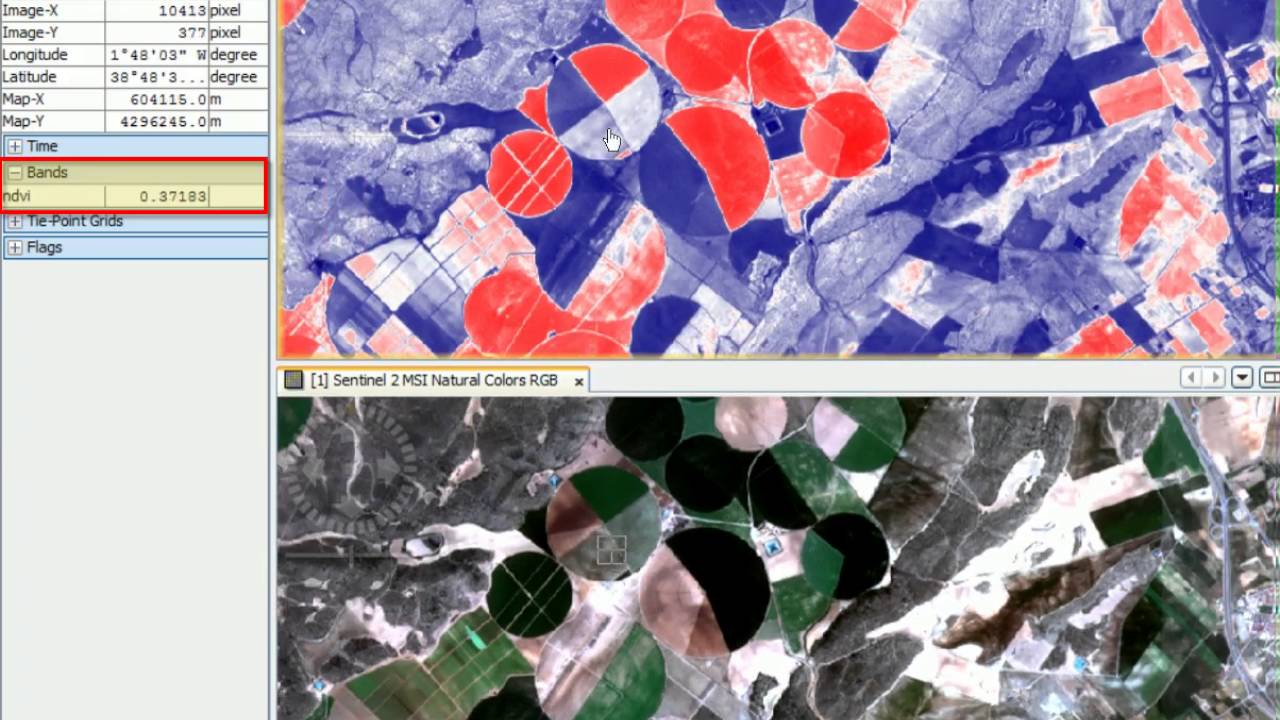 Sentinel 2A NDVI vs RGB - YouTube