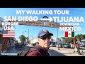 My walking tour to downtown tijuana mexico from san diego border crossing