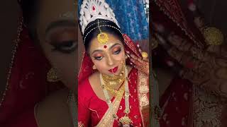BENGALI BRIDAL MAKEUP #bengalibride #bridalmakeup #makeupartist #bride #makeup #shorts #reels