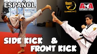 Patadas de Cinto Blanco - Taekwondo ATA - Patada de Frente - Patada de Costado #atamartialarts