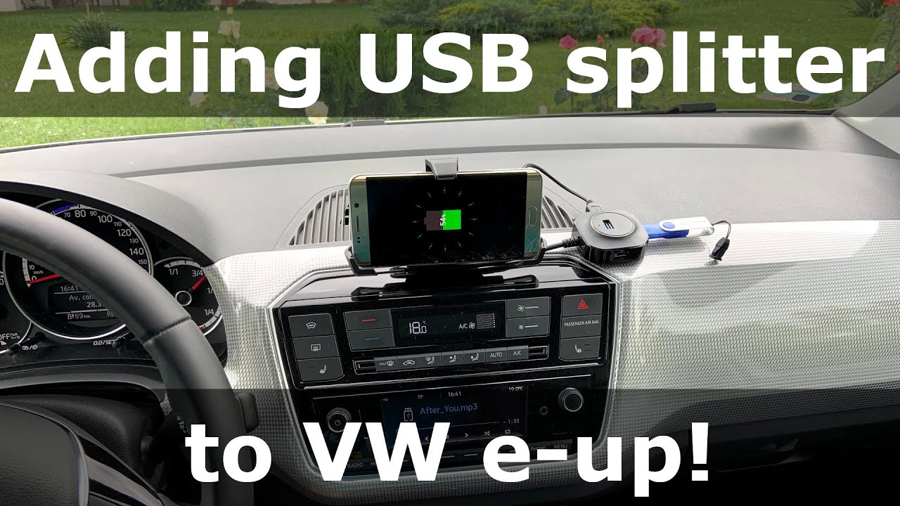 damp Fæstning detektor Adding a USB splitter to Volkswagen e-up - YouTube