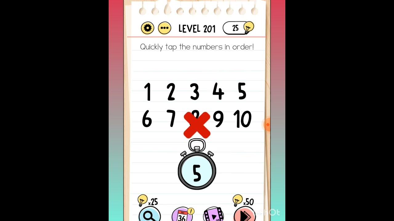 Brain Test - Tricky Puzzles Answers for Levels 201 to 250: All Levels Guide  - Touch, Tap, Play