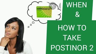 How to take Postinor 2 emergency pill to avoid getting pregnant