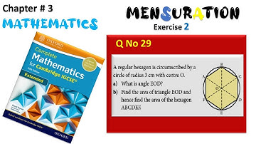 Mensuration Chapter 3 EX NO 2 Q No 29 Cambridge Mathematics IGCSE Extended