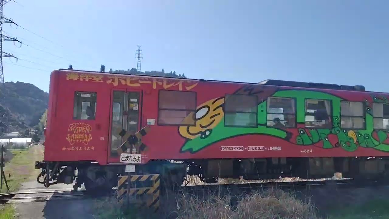 260301 135110 春めく持合踏切（かっぱ列車通過）