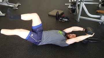 Dumbbell pullover/Core engaged Dead Bug