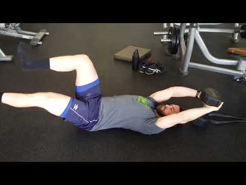 Dumbbell pullover/Core engaged Dead Bug